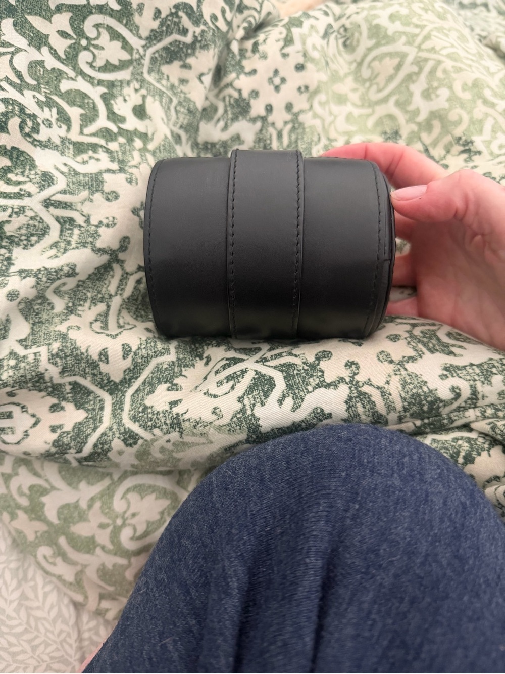 ROYCE New York Black Leather Travel Watch Roll - Picture 9 of 14